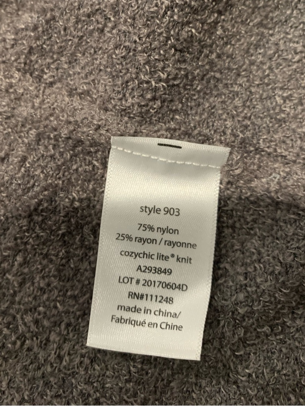NWT Barefoot Dreams CozyChic Lite Island Wrap Open-Front Soft Cardigan, Gray, 3X - Picture 9 of 9